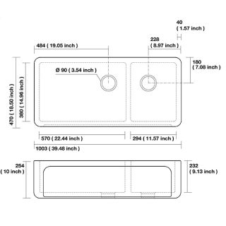 Кухонная мойка Kerasan Hannah Oxfordshire 100 543001 Белая